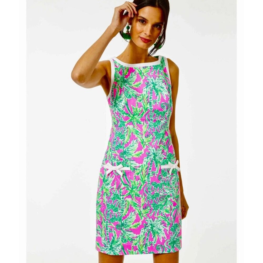 Lilly Pulitzer Kathleen Stretch Shift Dress Prosecco Pink Hangin Around NWT 2